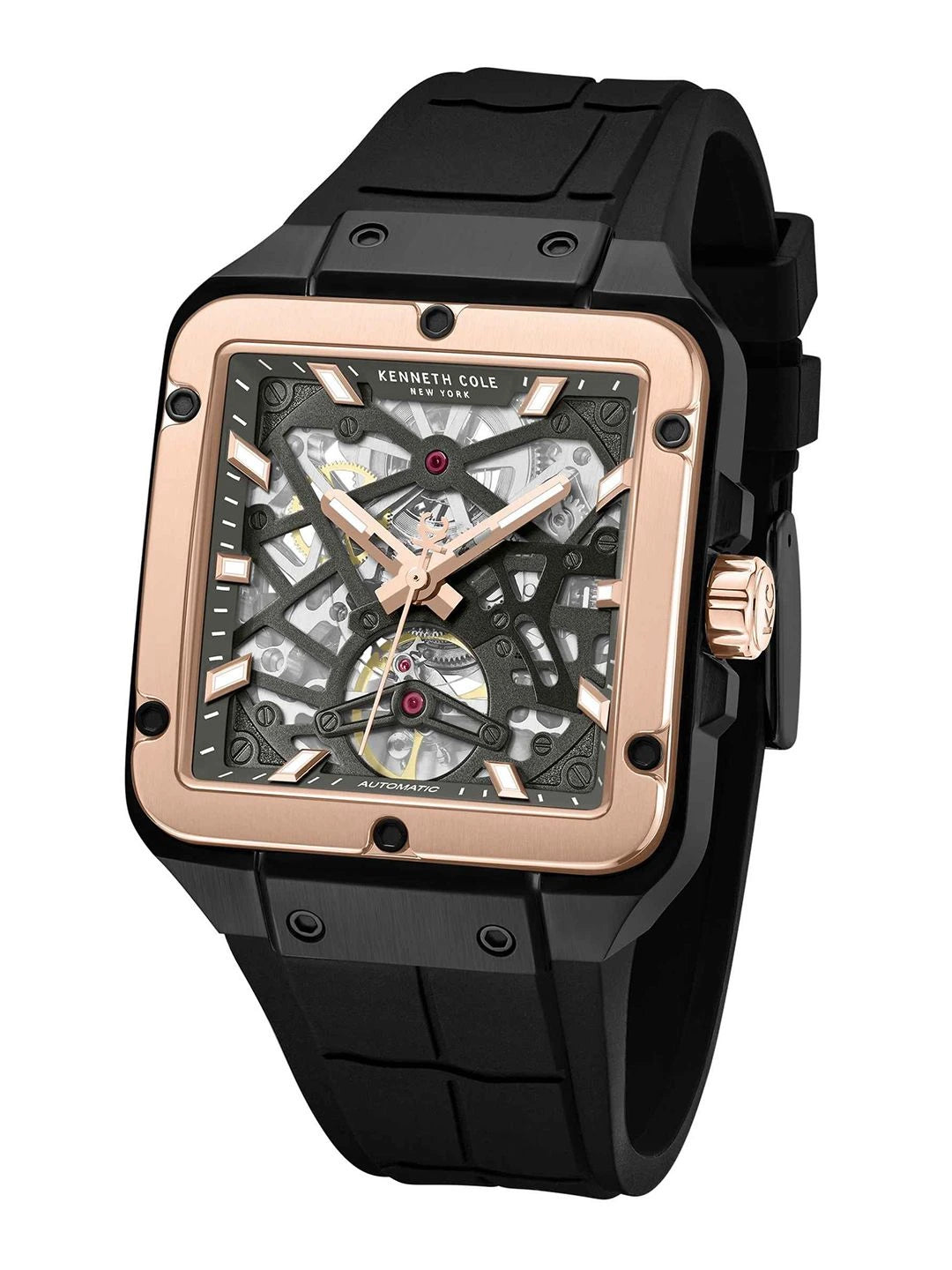 Kenneth Cole Automatic Drop 2 Gun Round Dial Analog Watch - KCWGZ0065403MN