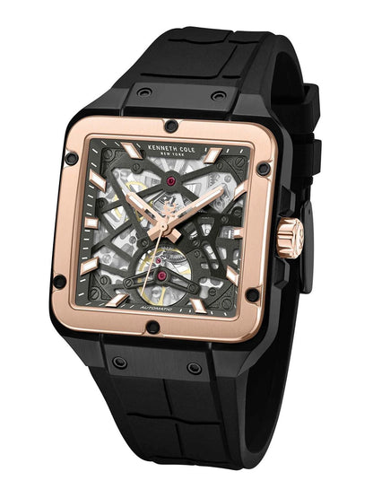 Kenneth Cole Automatic Drop 2 Gun Round Dial Analog Watch - KCWGZ0065403MN