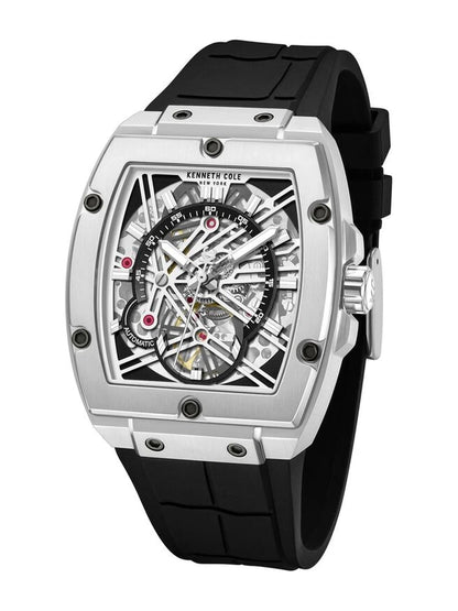 Kenneth Cole Rectangle Silver Dial Analog Watch - KCWGZ0067803MN