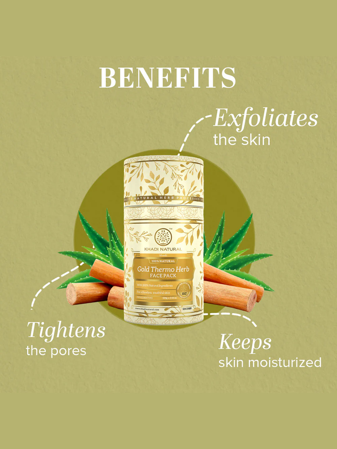 Khadi Natural Gold Thermo Herb Face Pack