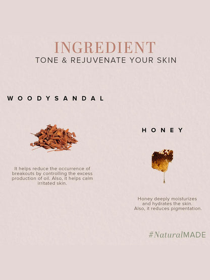 Khadi Natural Woody Sandal & Honey Soap (100g)