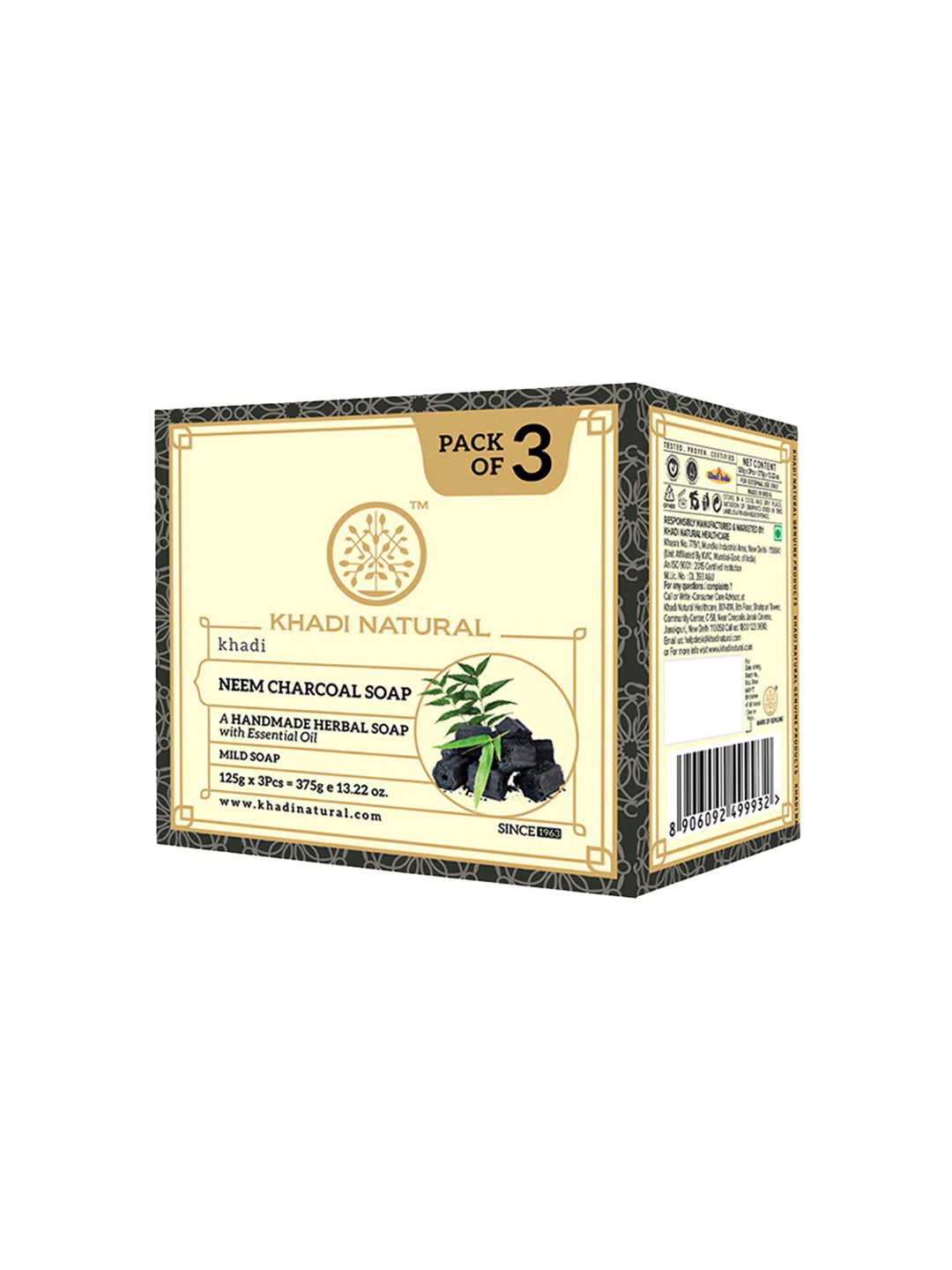 Khadi Natural Neem Charcoal Soap