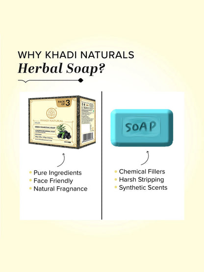 Khadi Natural Neem Charcoal Soap