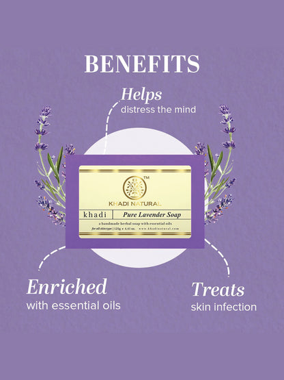 Khadi Natural Pure Lavender Soap