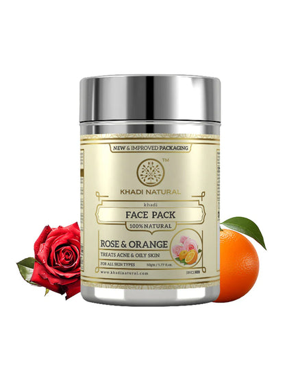 Khadi Natural Rose & Orange Face Pack