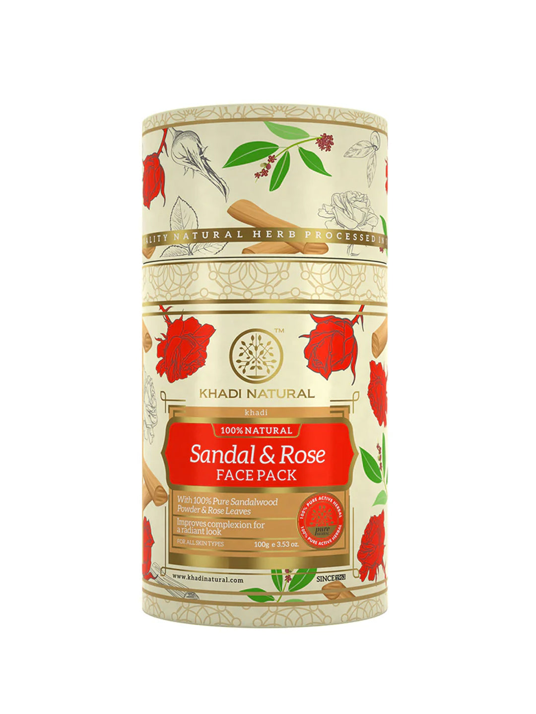 Khadi Natural Sandal & Rose Face Pack