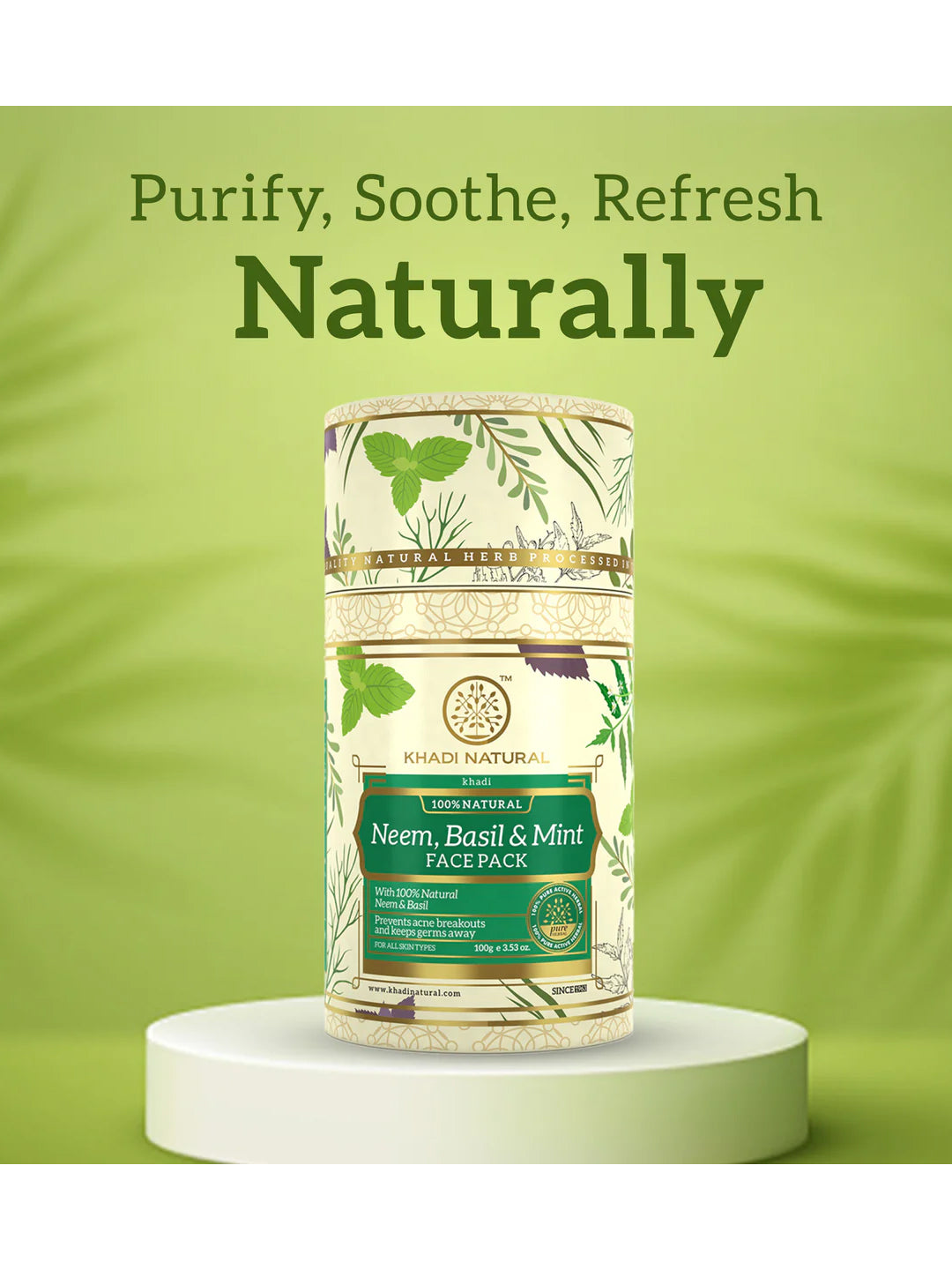 Khadi Natural Neem, Basil & Mint Face Mask