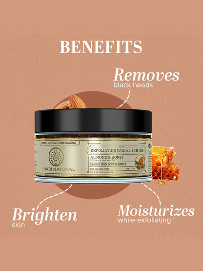 Khadi Natural Almond & Honey Herbal Exfoliating Facial Scrub