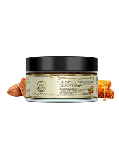 Khadi Natural Almond & Honey Herbal Exfoliating Facial Scrub