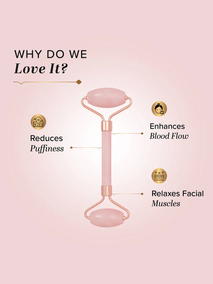 Khadi Natural Facial Roller Rose Quartz