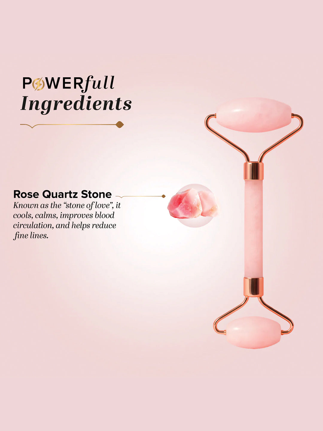 Khadi Natural Facial Roller Rose Quartz