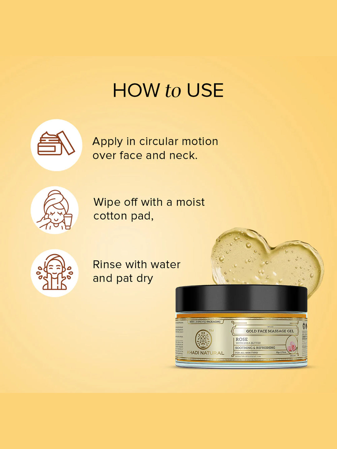 Khadi Natural Gold Face Massage Gel (50g)