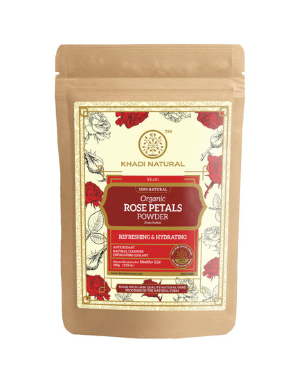 Khadi Natural Organic Rose Petals Powder (100g)