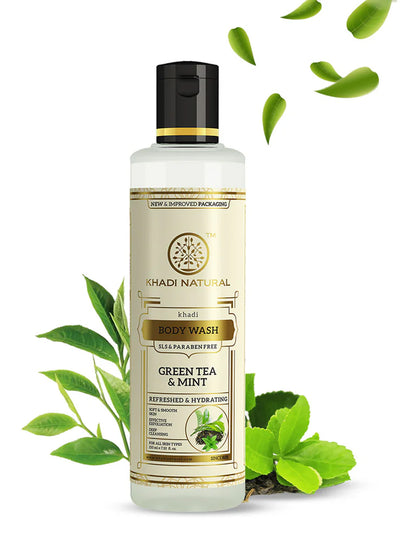 Khadi Natural Green Tea & Mint Body Wash (210ml)