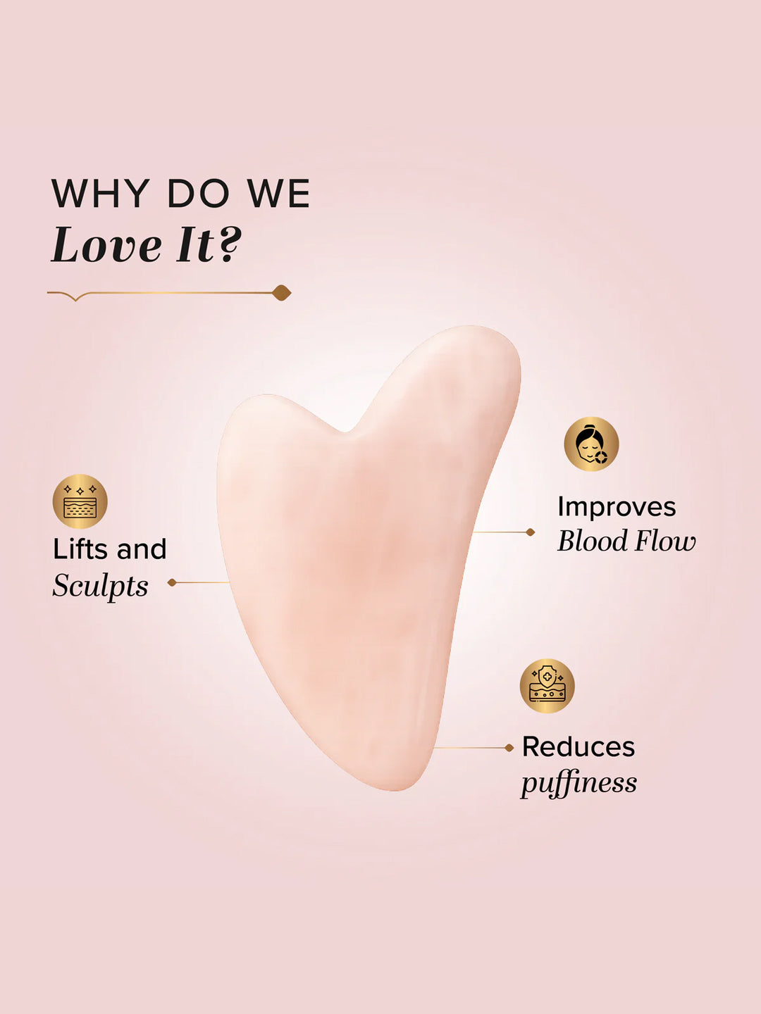 Khadi Natural Gua Sha Rose Quartz