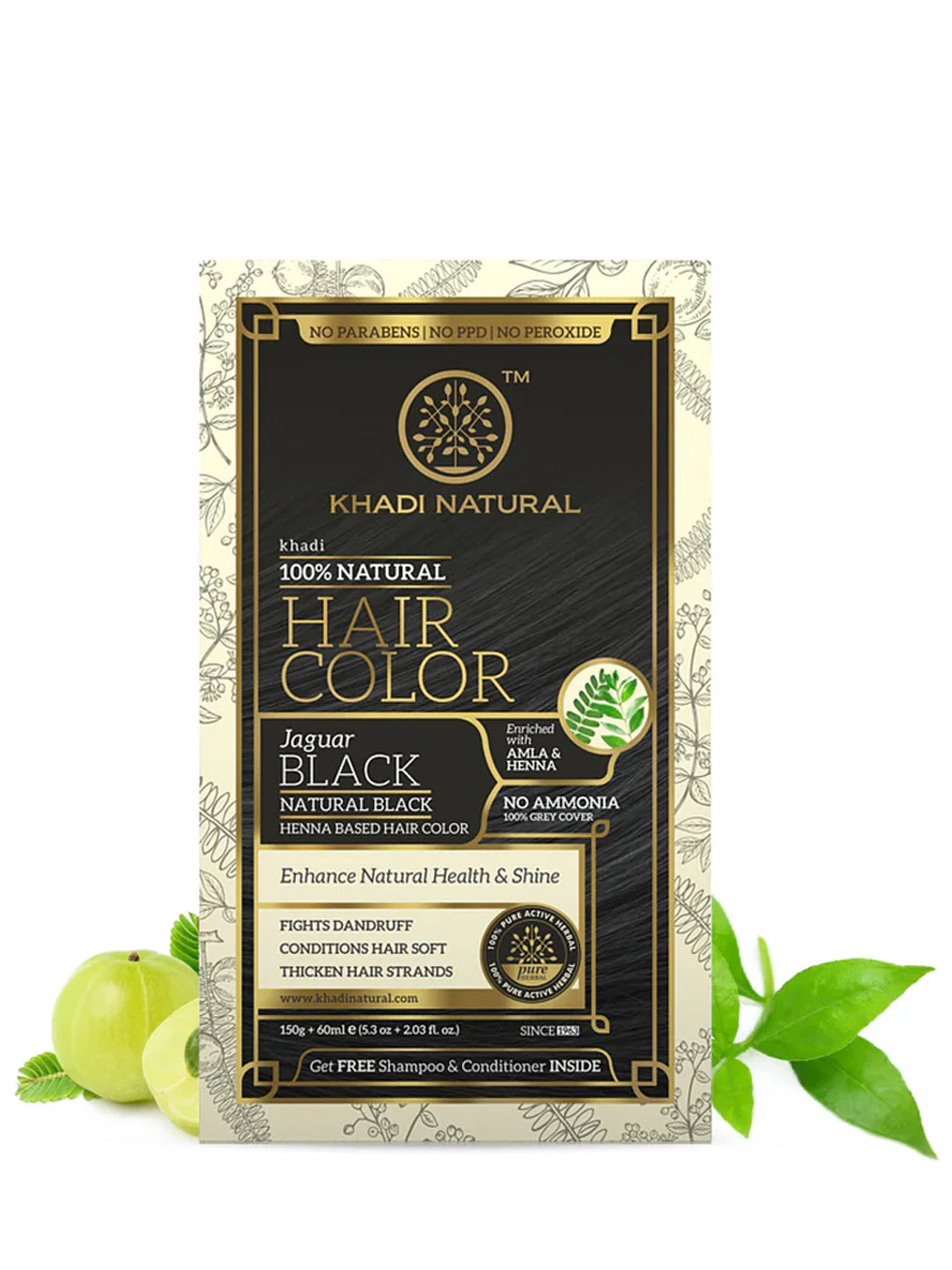 Khadi Natural Hair Color Jaguar Black (150g + 60ml)