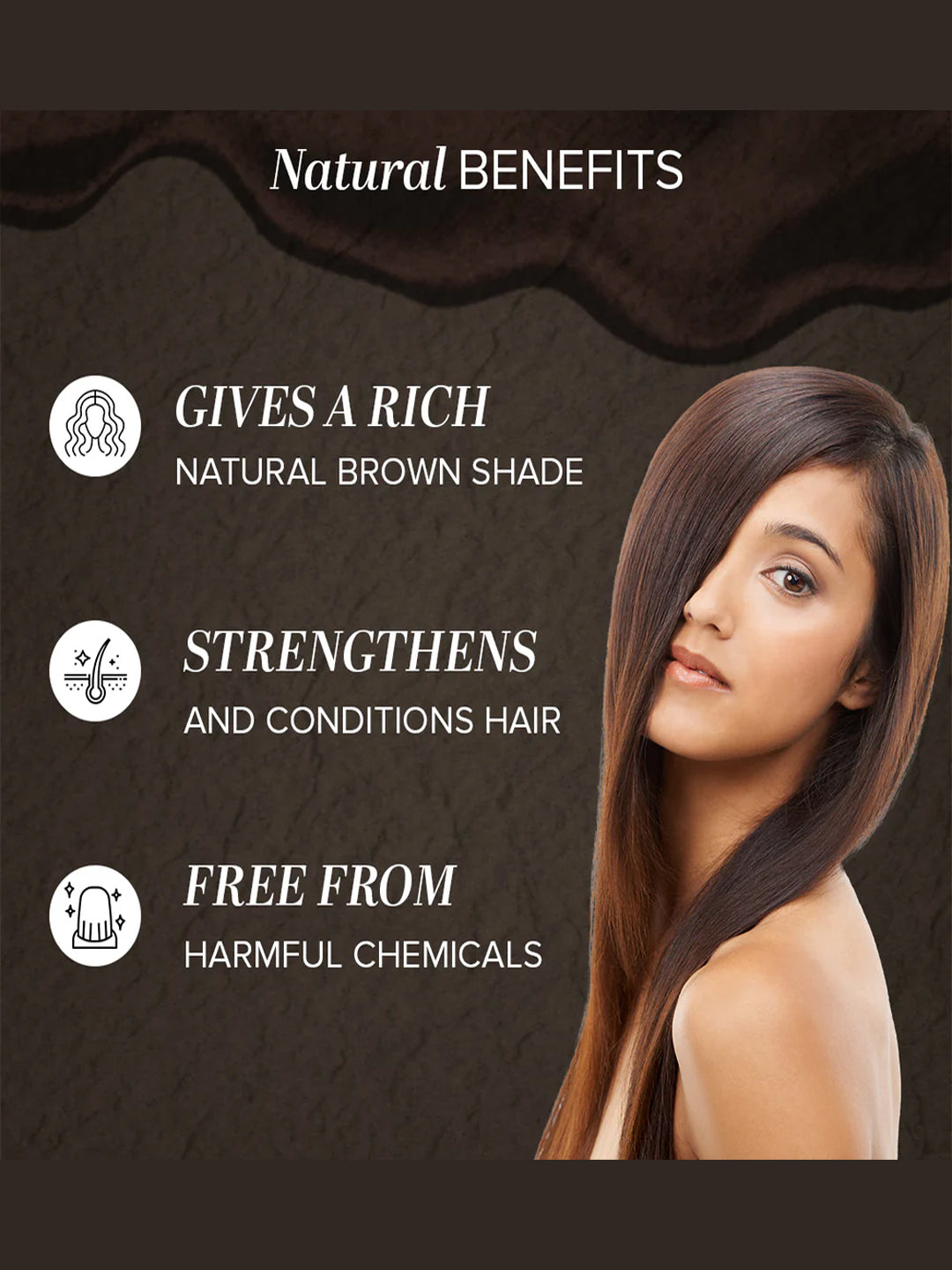 Khadi Natural Hair Color Mighty Brown (150g + 60ml)