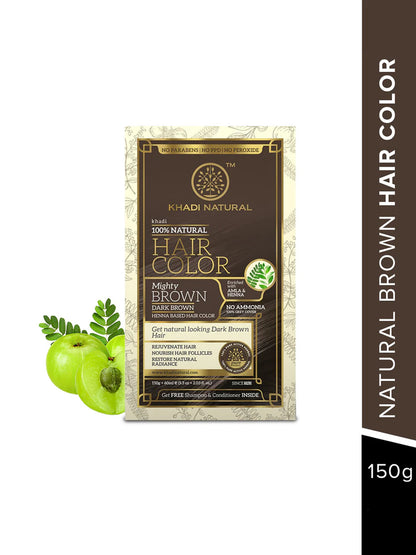 Khadi Natural Hair Color Mighty Brown (150g + 60ml)