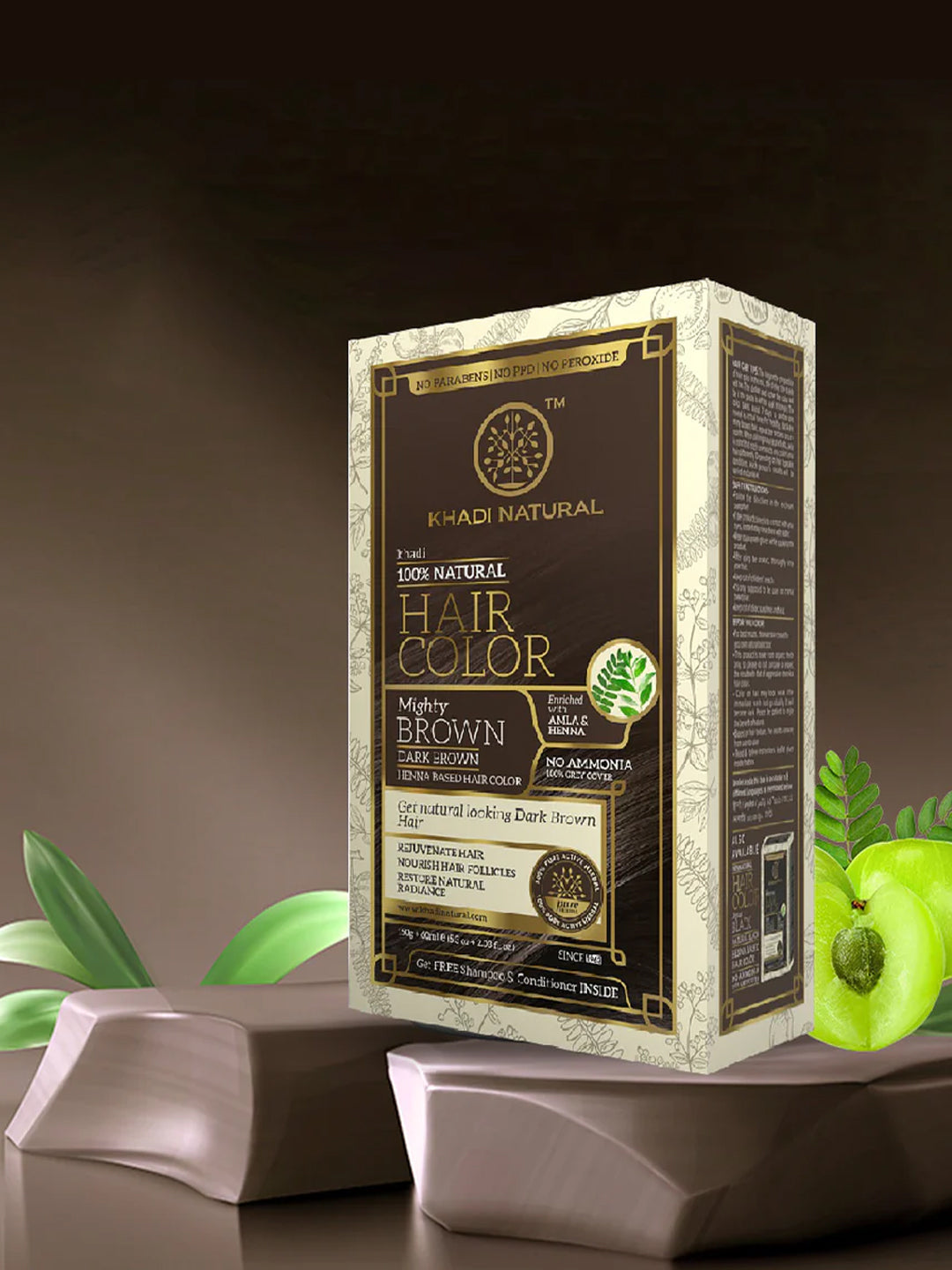 Khadi Natural Hair Color Mighty Brown (150g + 60ml)
