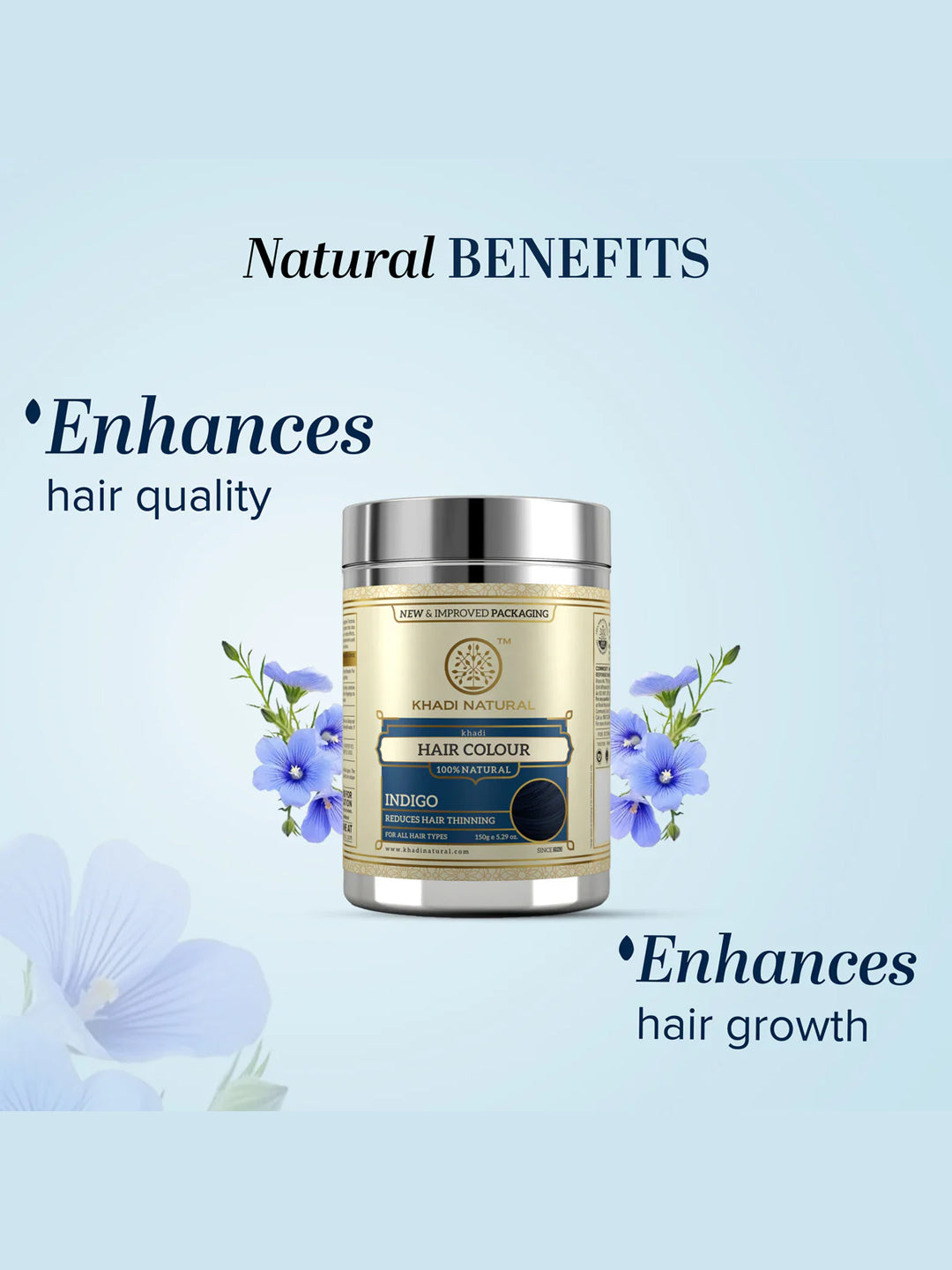 Khadi Natural Indigo Hair Colour (150g)