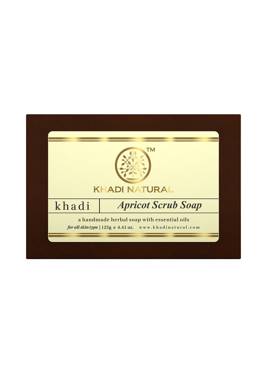 Khadi Natural Apricot Scrub Soap (125g)