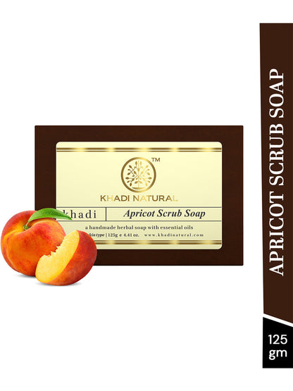 Khadi Natural Apricot Scrub Soap (125g)