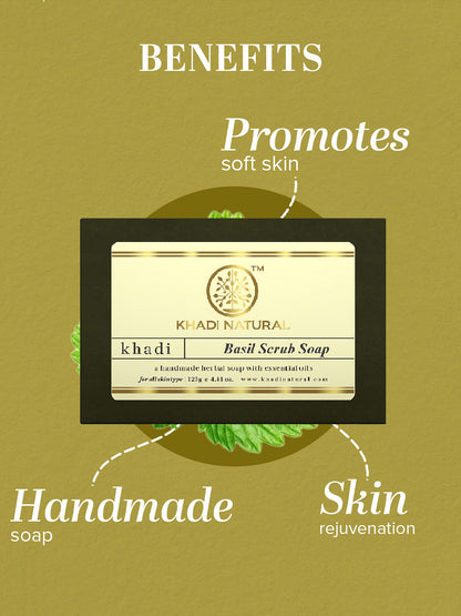 Khadi Natural Apricot Scrub Soap (125g)