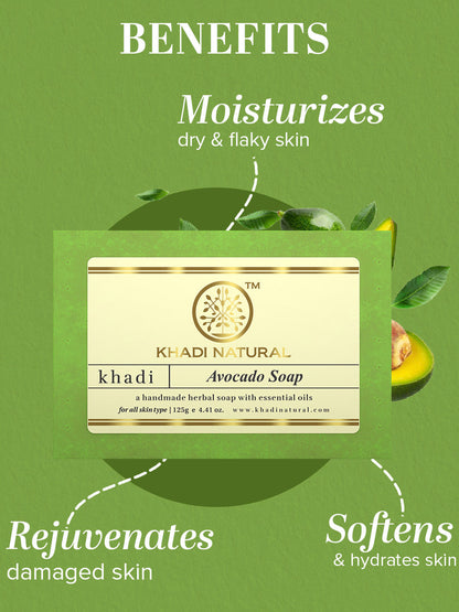 Khadi Natural Avocado Soap (125g)