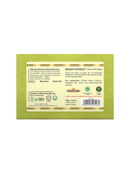 Khadi Natural Green Tea Soap (125g)