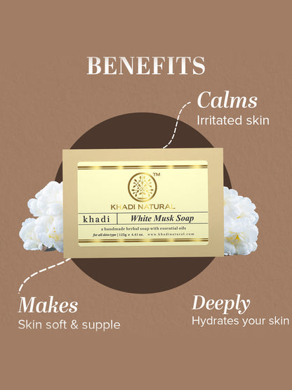 Khadi Natural White Musk Soap (125g)