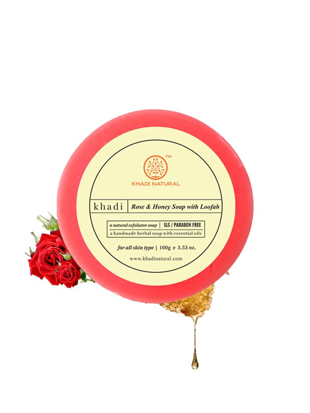 Khadi Natural Rose & Honey Soap (100g)