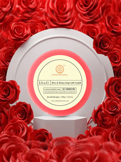 Khadi Natural Rose & Honey Soap (100g)