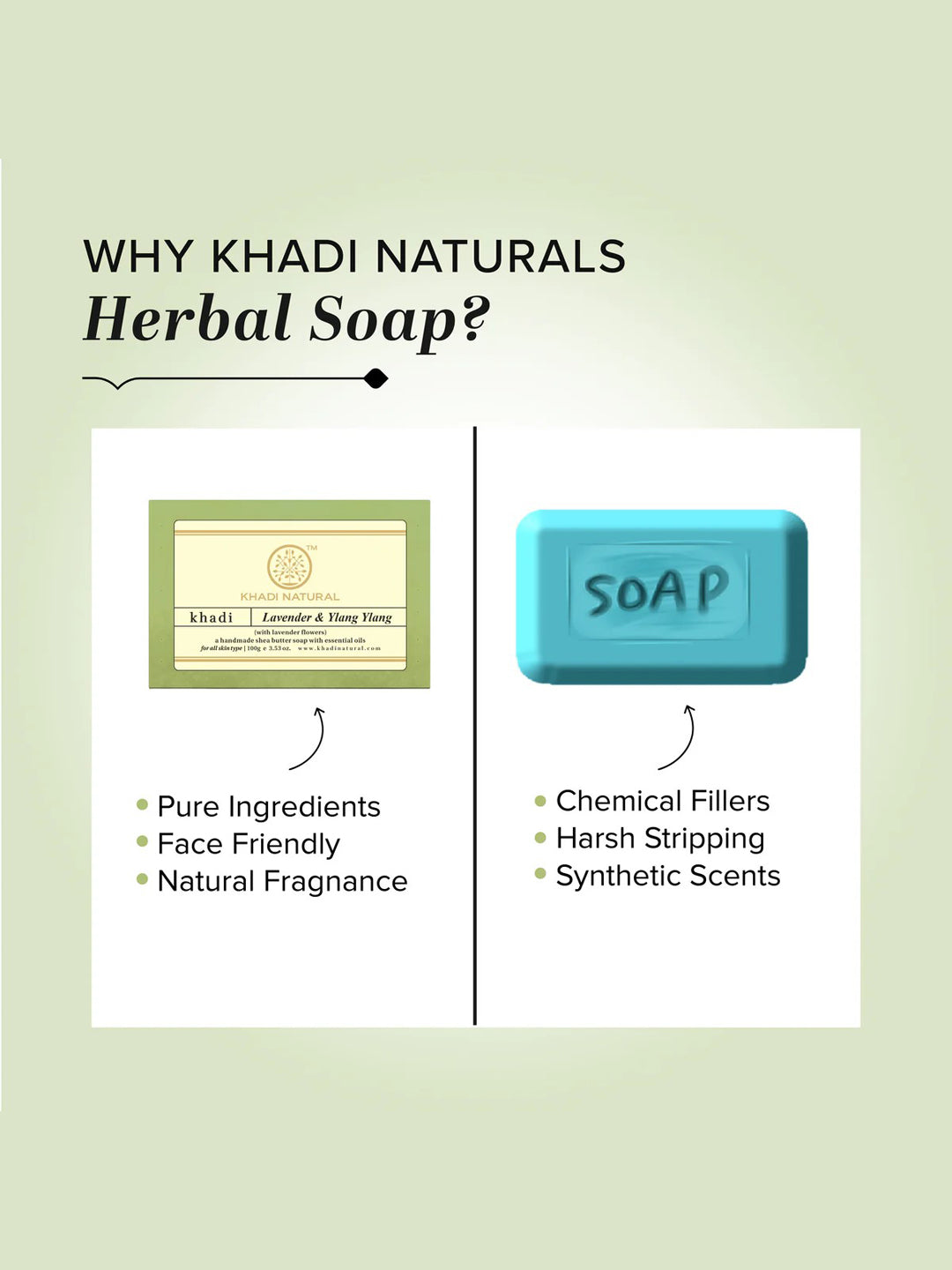 Khadi Natural Lavender & Ylang Ylang Soap (100g)