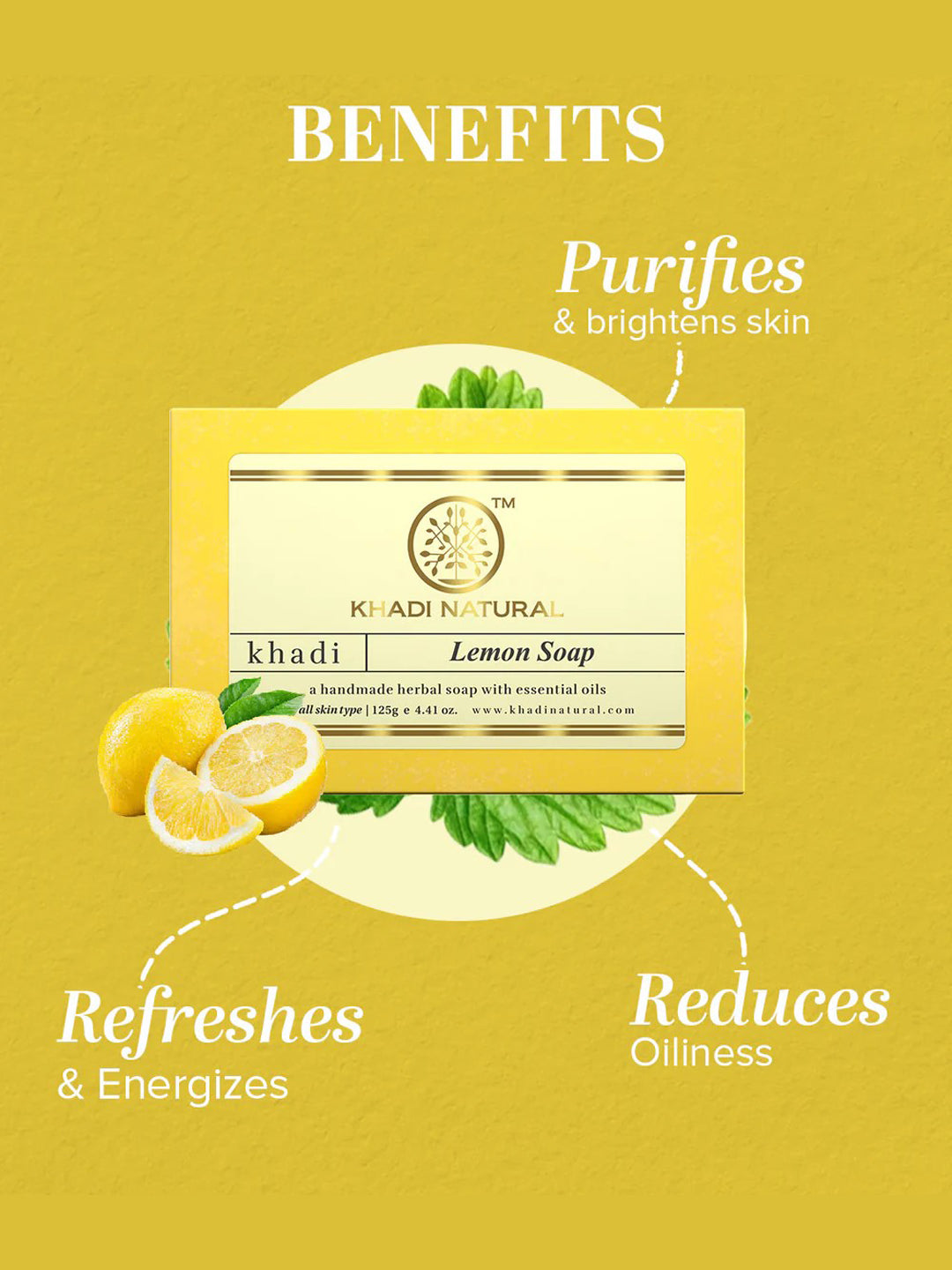 Khadi Natural Lemon Soap (125g)
