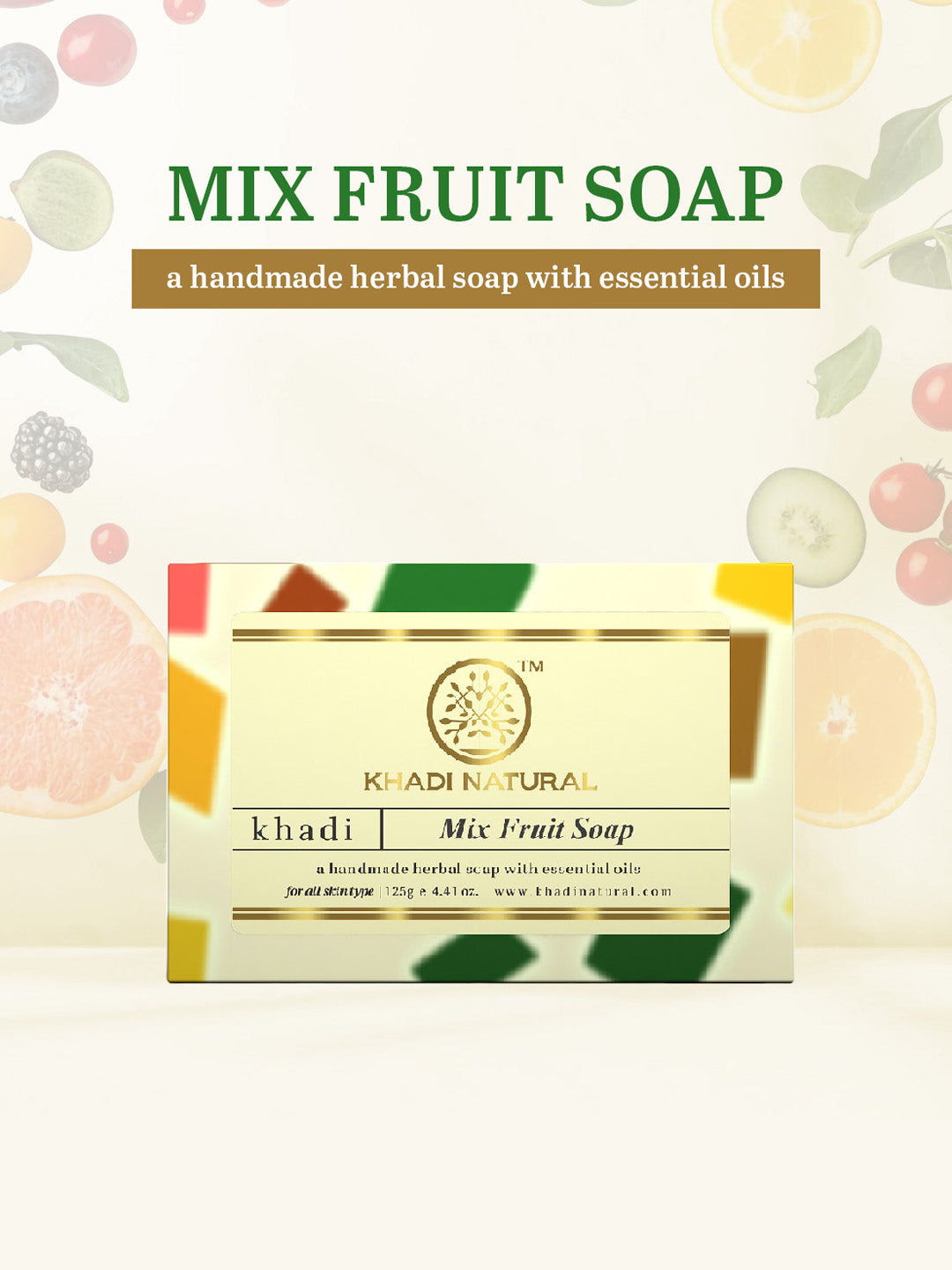 Khadi Natural Mix Fruit Soap (125g)