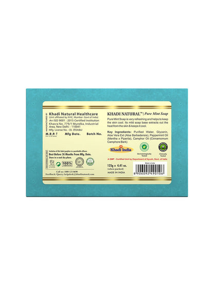 Khadi Natural Pure Mint Soap (125g)
