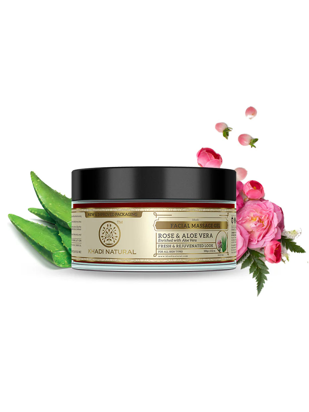 Khadi Natural Rose & Aloe Vera Face Massage Gel (100g)