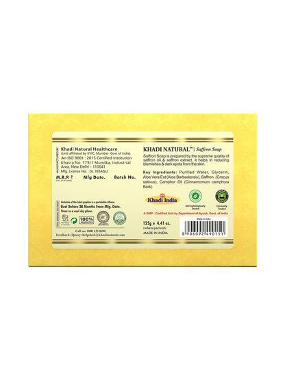 Khadi Natural Saffron Soap (125g)