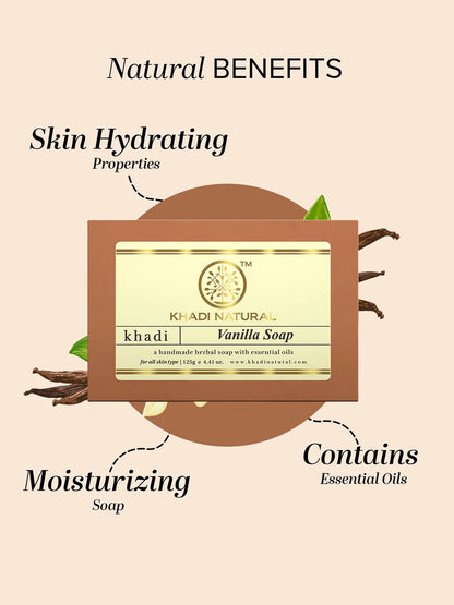 Khadi Natural Vanilla Soap (125g)