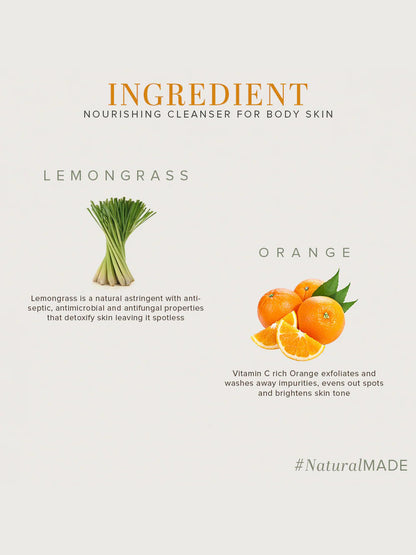 Khadi Natural Orange & Lemongrass Body Wash (210ml)