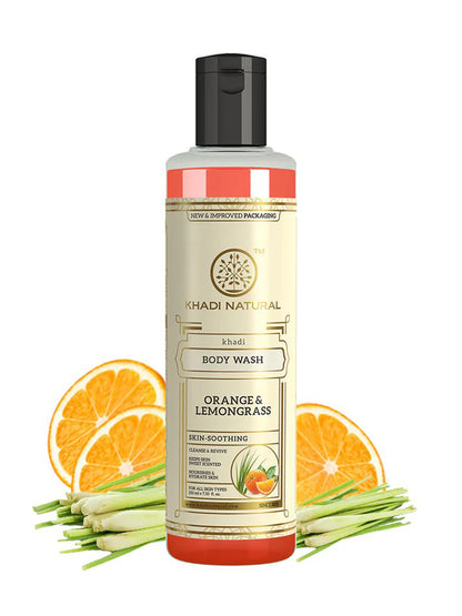 Khadi Natural Orange & Lemongrass Body Wash (210ml)