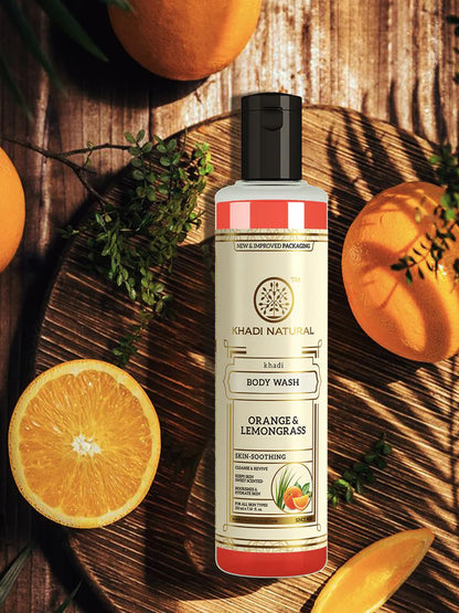 Khadi Natural Orange & Lemongrass Body Wash (210ml)