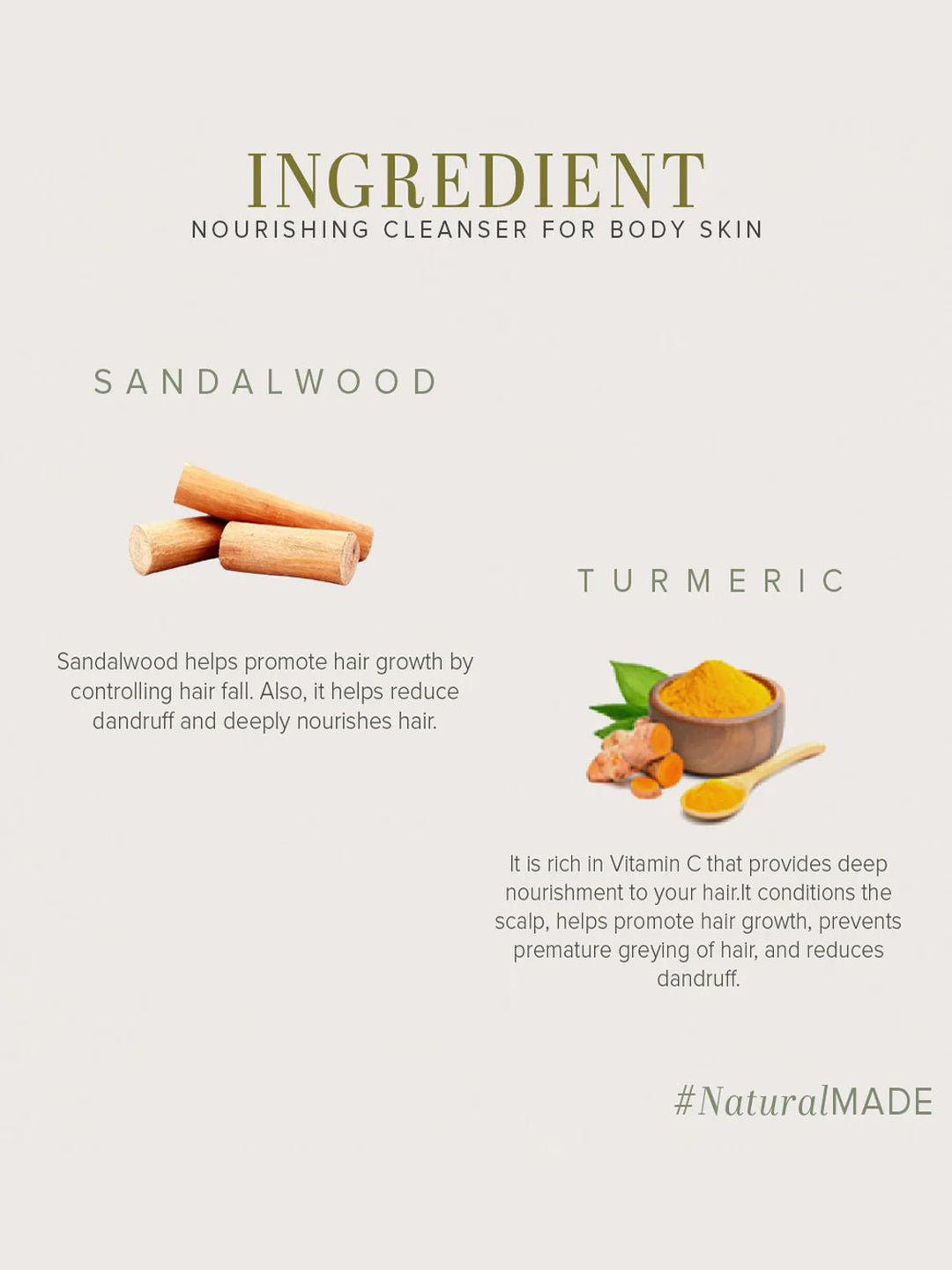 Khadi Natural Sandalwood & Turmeric Body Wash (210ml)