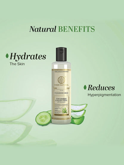 Khadi Natural Cucumber & Aloe Vera Cleansing Milk (210ml)