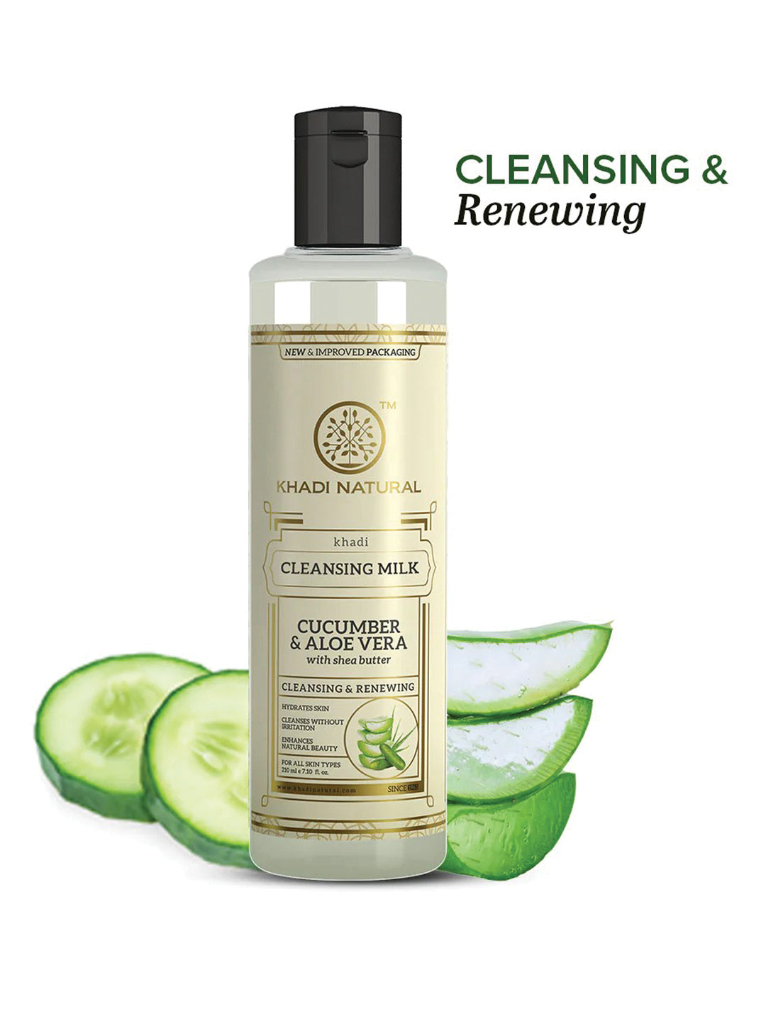 Khadi Natural Cucumber & Aloe Vera Cleansing Milk (210ml)