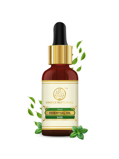 Khadi Natural Basil Essential Oil (15ml)