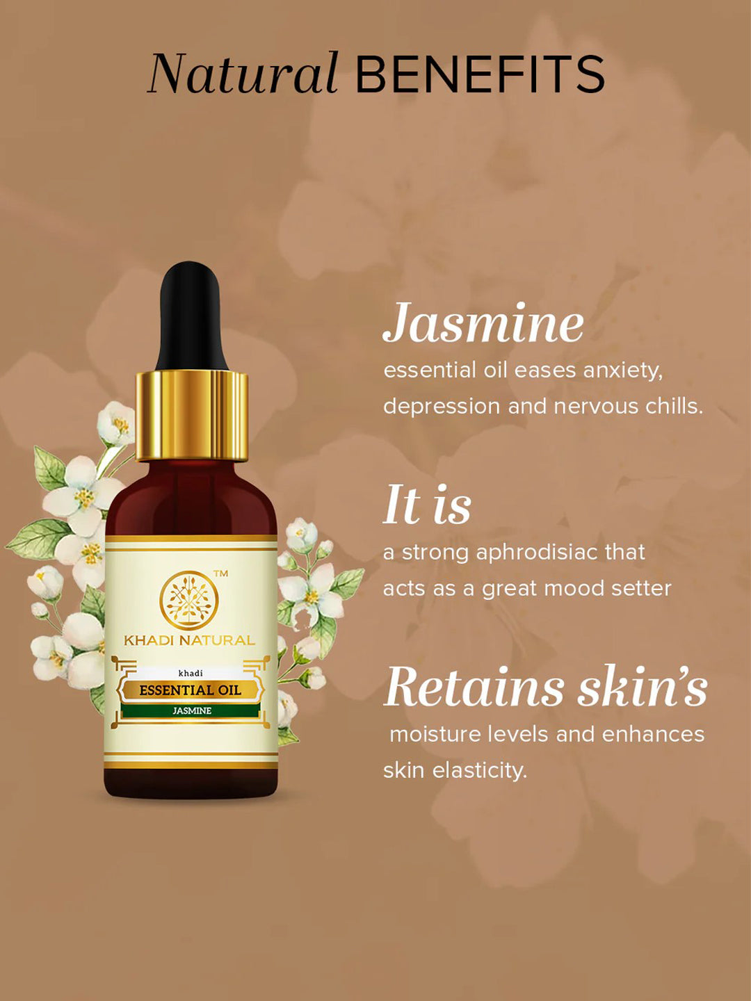 Khadi Natural Jasmine Essential Oil (15ml)