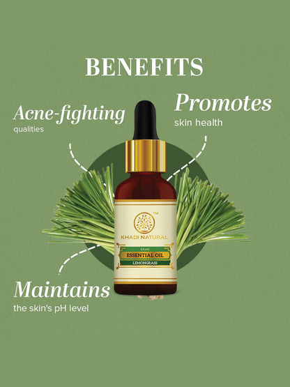 Khadi Natural Lemongrass Essential Oil (15ml)