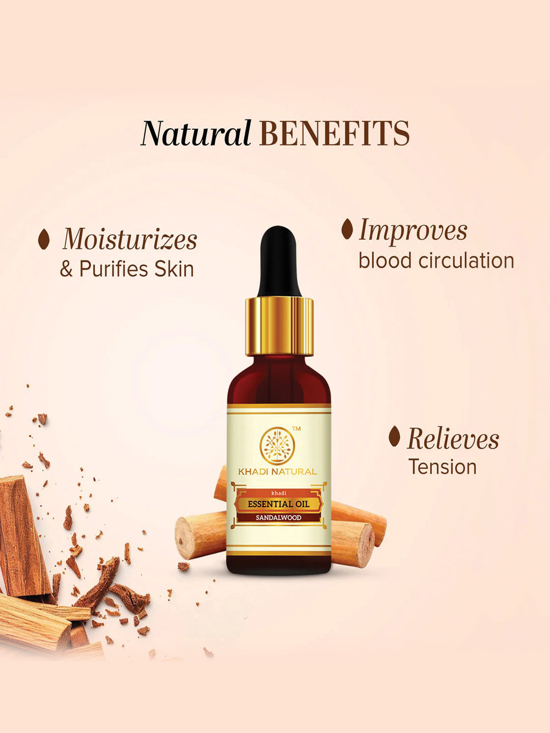 Khadi Natural Sandalwood Essential Oil (15ml)