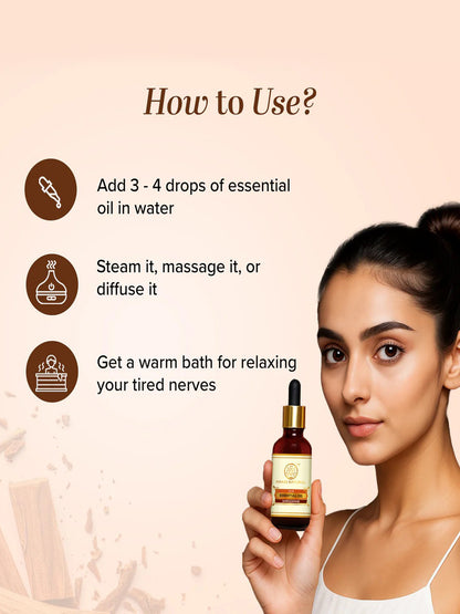 Khadi Natural Sandalwood Essential Oil (15ml)